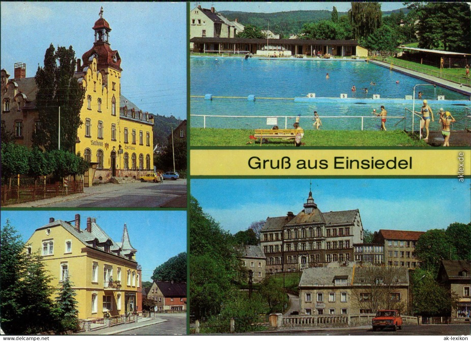 Einsiedel-Chemnitz Rathaus, Freibad, Café  Oberschule "Carl Von Ossietzky" 1986 - Chemnitz