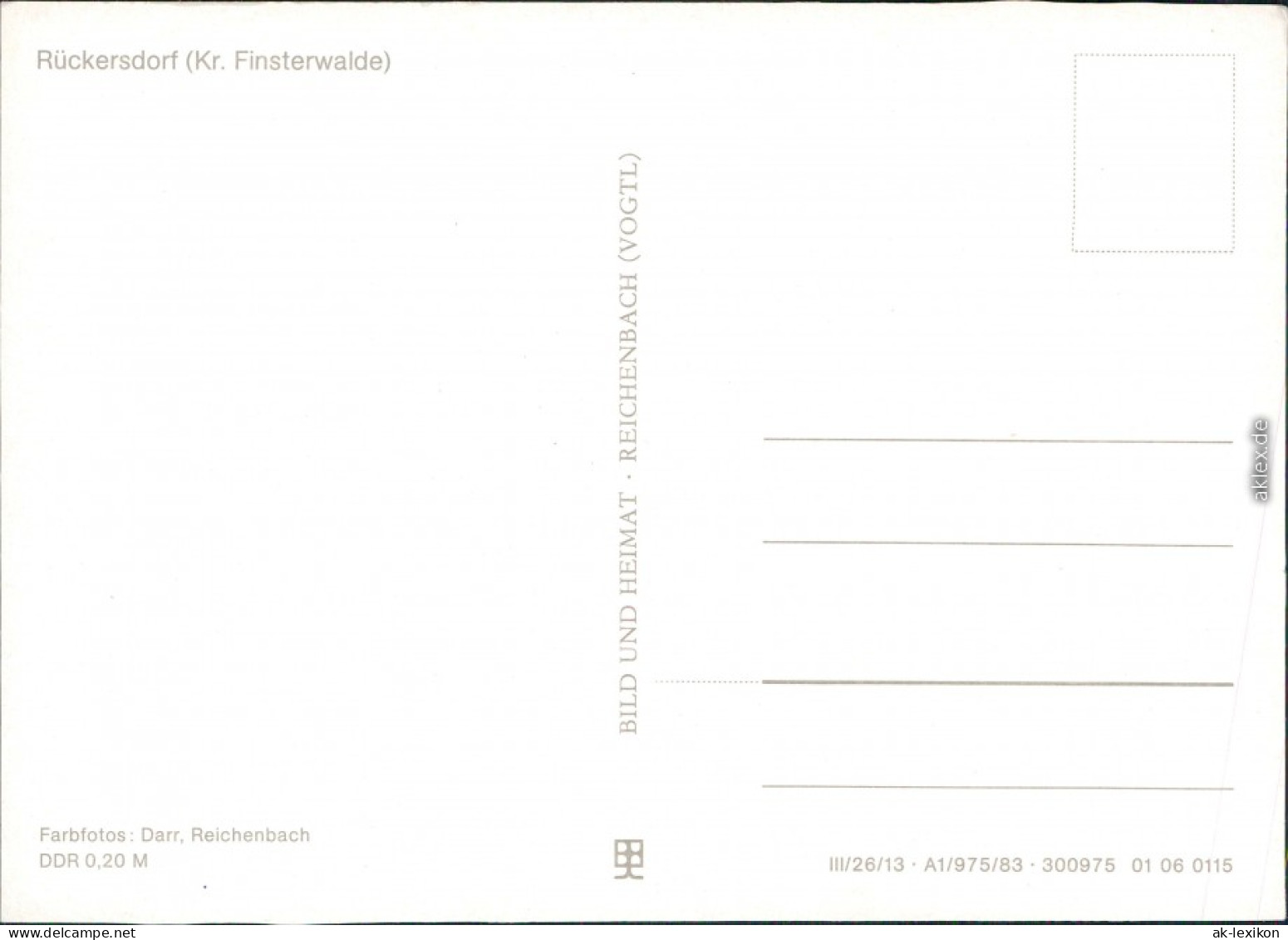 Ansichtskarte Rückersdorf Rückersdorfer Teich 1982 - Andere & Zonder Classificatie