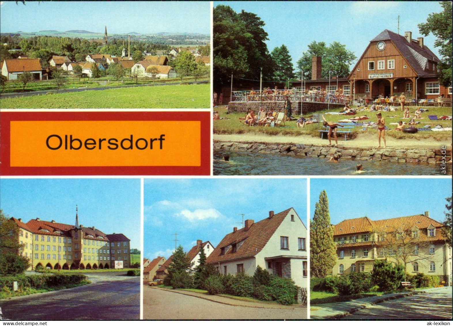 Olbersdorf Freibad, Oberschule, Ludwig-Jahn-Straße, Feierabendheim 1984 - Autres & Non Classés