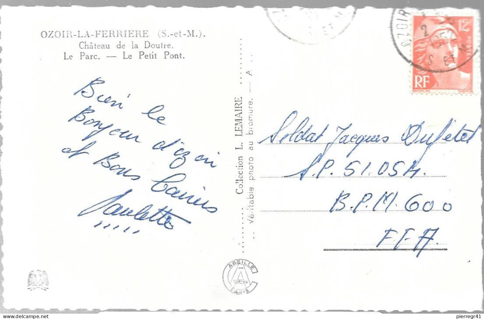 CPA-1950-77-OZOIR LA FERRIERE-Chateau De La Doutre-VG- Edit Collection Lemaire-TBE - Other & Unclassified