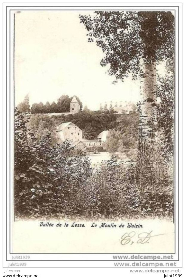 WALZIN ..-- DINANT ..-- Le MOULIN . 1906 Vers BXL ( Melle Lucie VAN BELSEN ) . Voir Verso . - Dinant