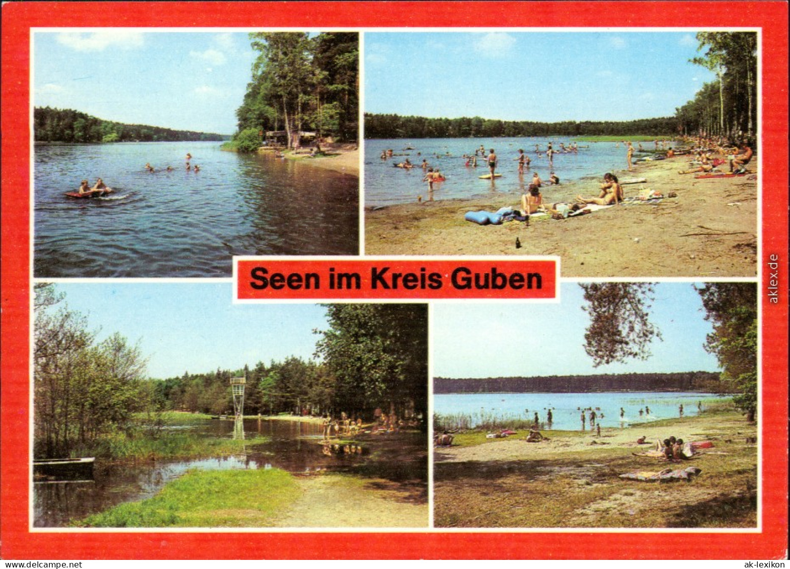 Guben Göhlensee, Deulowitzer See, Pinnower See, Pastlingsee 1987 - Guben