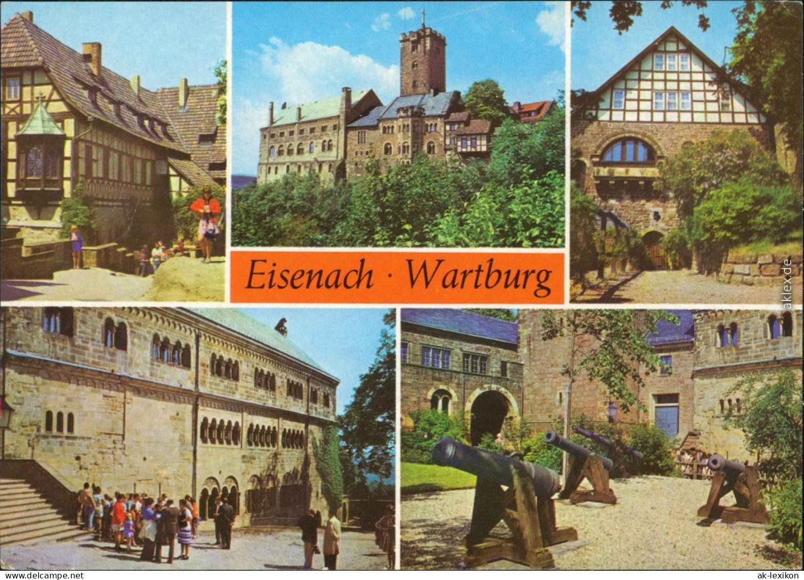 Ansichtskarte Eisenach Wartburg Besucher, Kanonen 1976 - Eisenach