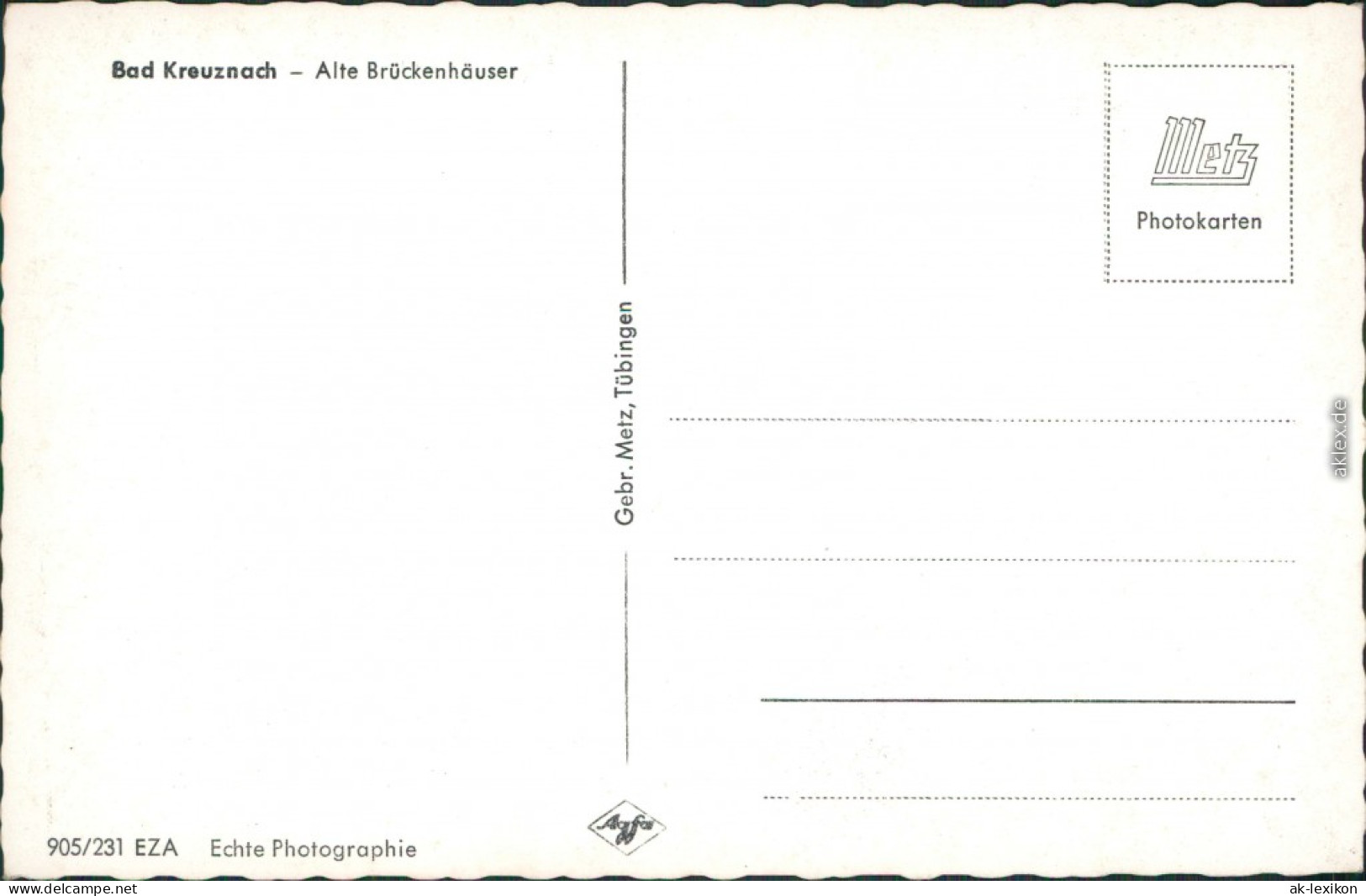 Ansichtskarte Bad Kreuznach Alte Brückenhäuser 1960 - Bad Kreuznach