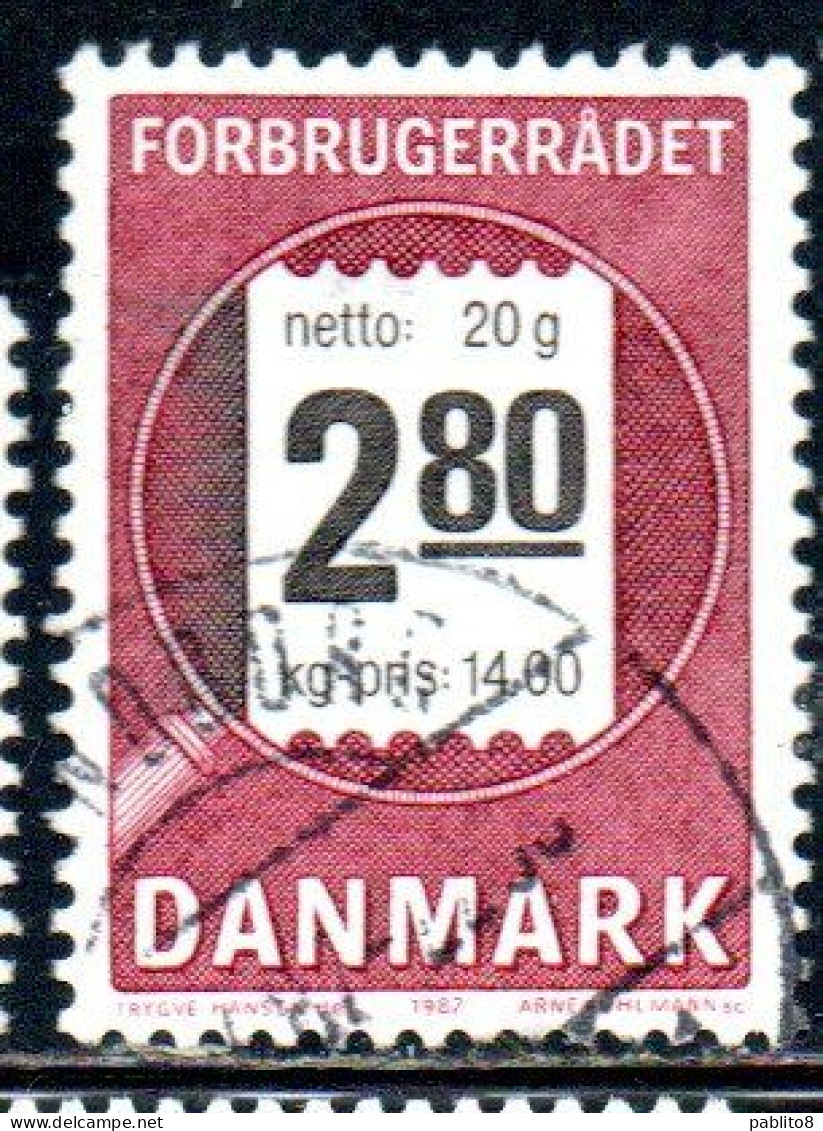 DANEMARK DANMARK DENMARK DANIMARCA 1987 DANISH CONSUMER COUNCIL  2.80k USED USATO OBLITERE' - Used Stamps
