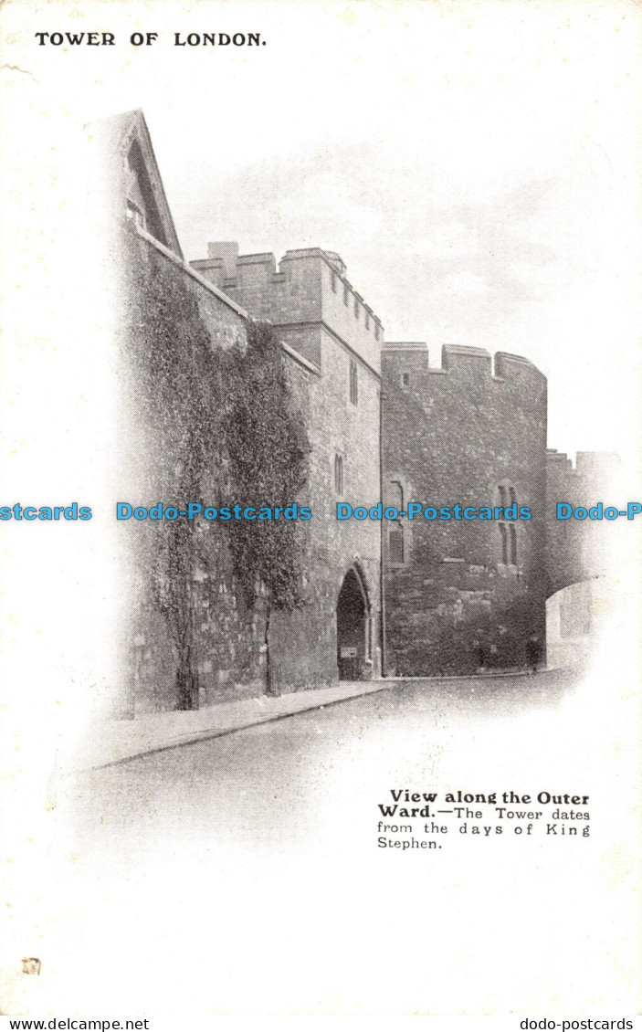 R099835 Tower Of London. View Along The Outer Ward. T. Ex. 10. Gale And Polden - Sonstige & Ohne Zuordnung