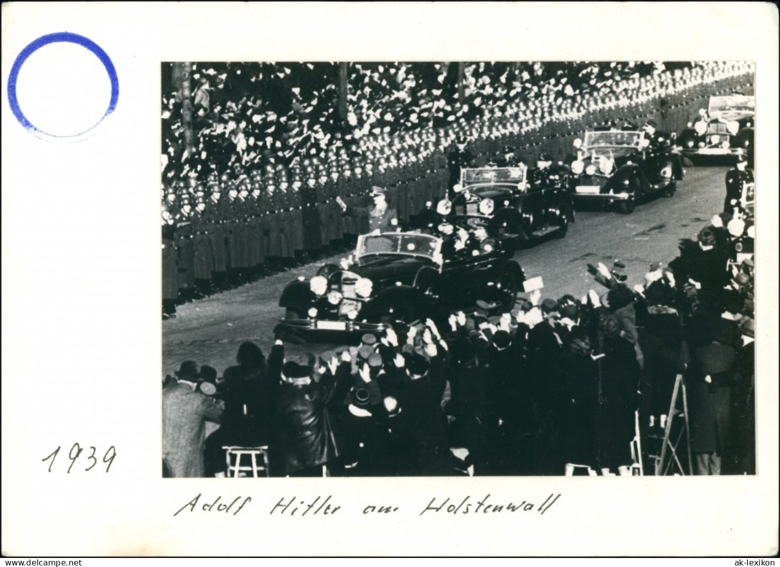 Foto Hamburg Adolf  Hitler Im Wagen Am Holstenwall 1939 Privatfoto - Andere & Zonder Classificatie
