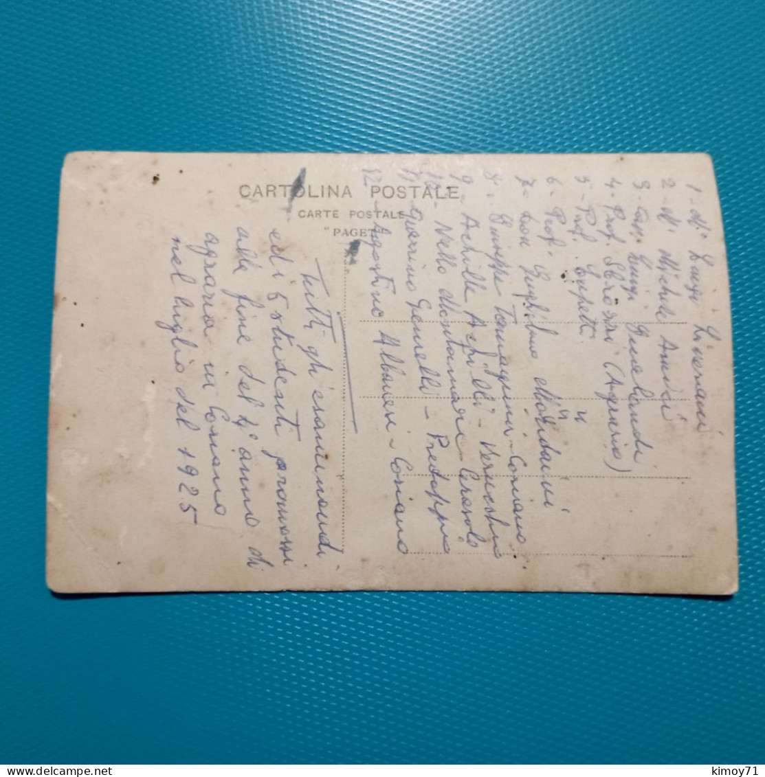 Cartolina Coriano (Rimini)  - La Fine Del 4° Anno Di Agraria - Luglio 1925 - Rimini