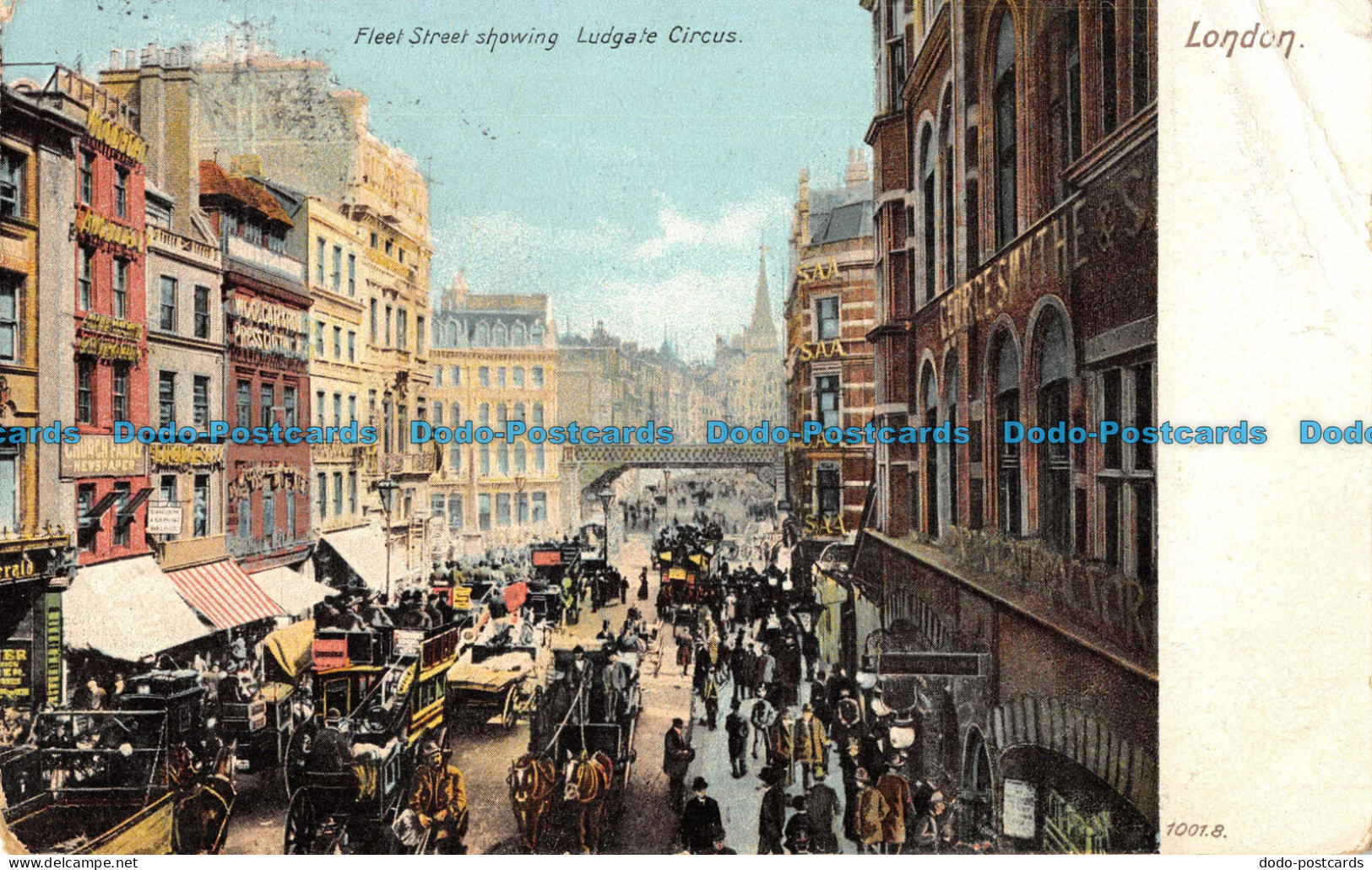 R098748 Fleet Street Showing Ludgate Circus. London. Hartmann - Other & Unclassified