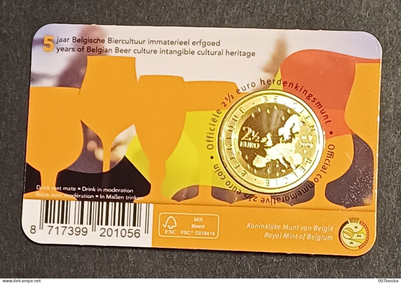 BELGIQUE 2021 / COINCARD 2,5 € / CULTURE DE LA BIÈRE - Belgio