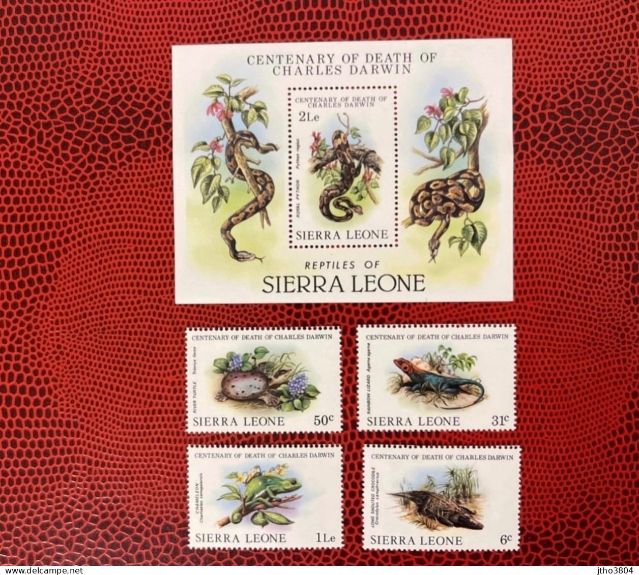 SIERRA LEONE DARWIN 1982 Bloc 1v 4v Neuf MNH ** Mi 608 / 701 Reptil Serpiente Reptile Reptil Serpent Rettile - Other & Unclassified