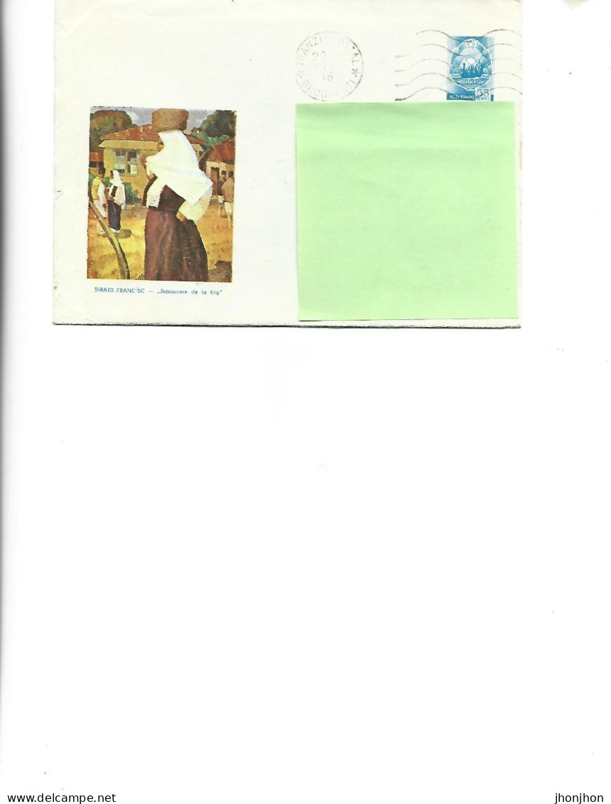 Romania - Postal St.cover Used 1973(1029) -   Painting By Francisc Sirato -   Return From The Fair - Entiers Postaux