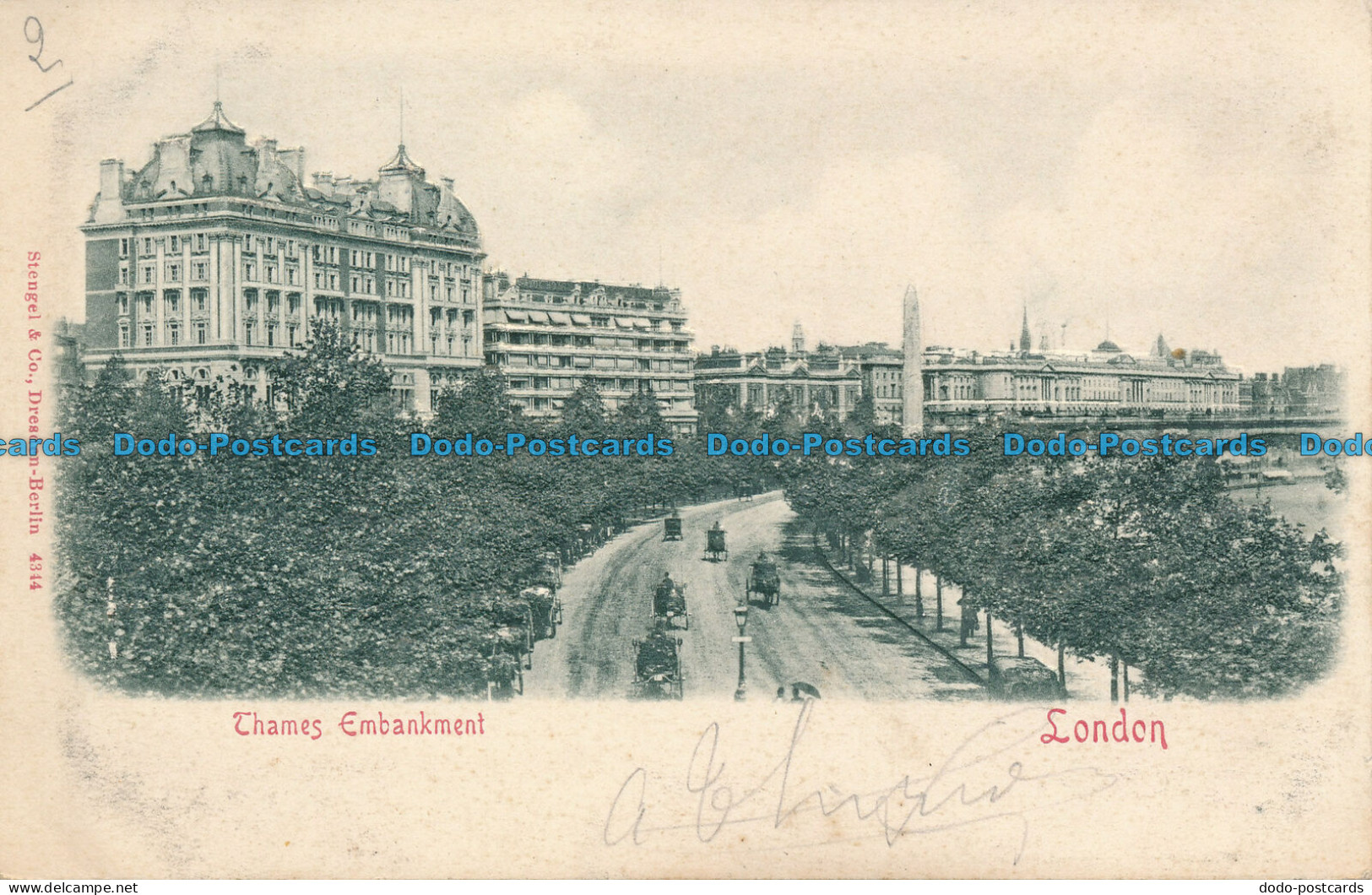 R099871 Thames Embankment. London. Stengel. 1902 - Other & Unclassified