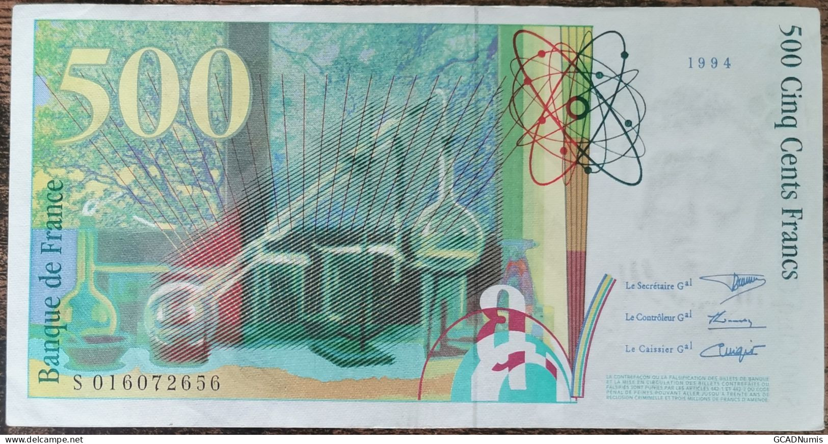 Billet De 500 Francs Pierre Et Marie CURIE 1994 FRANCE S016072656 - 500 F 1994-2000 ''Pierre Et Marie Curie''