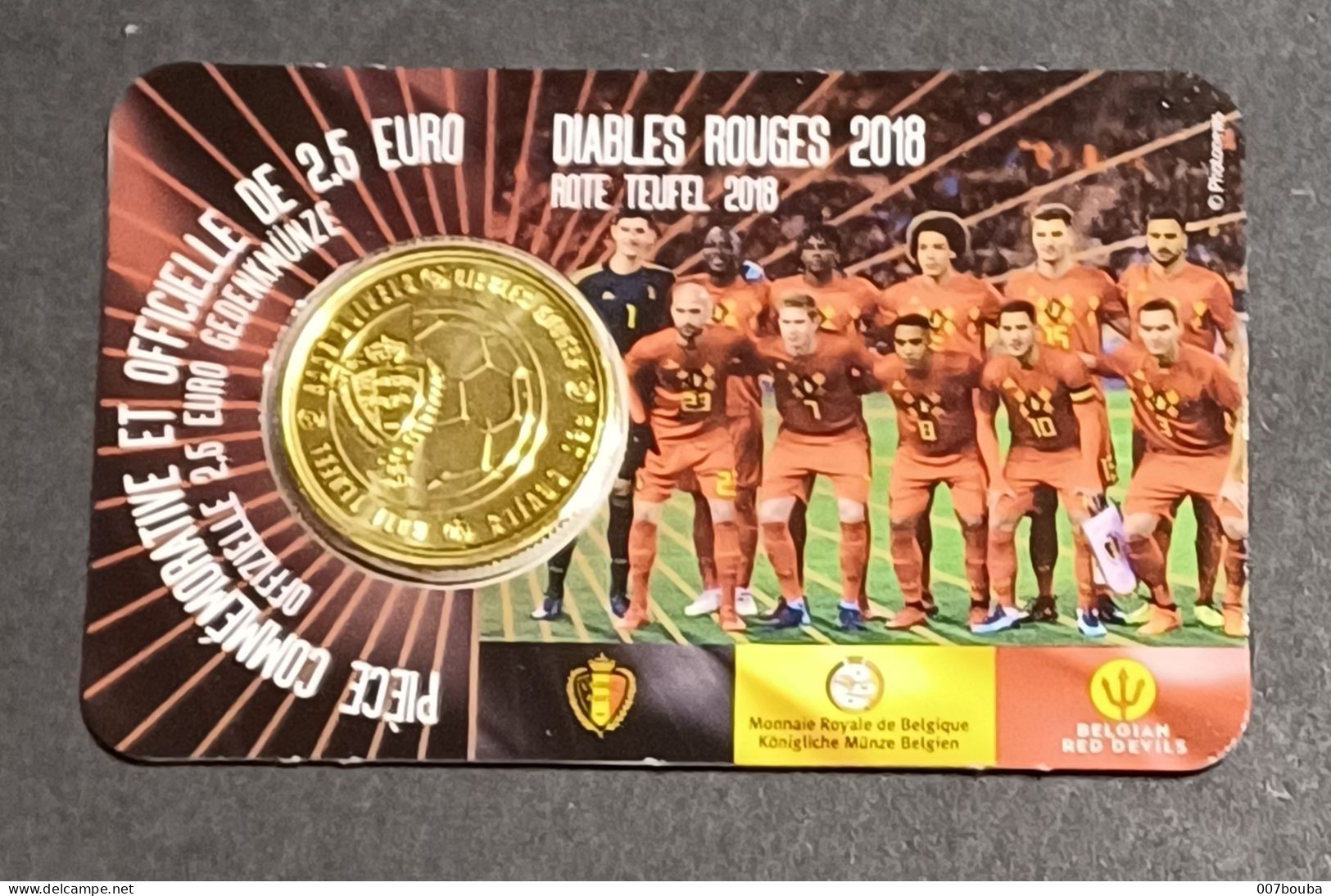 BELGIQUE 2018 / COINCARD 2,5 € / DIABLES ROUGES / VF - Belgien