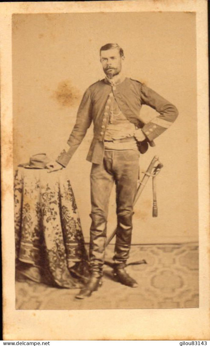 CDV, Militaire à Identifier ?, Sabre, Botte, Chapeau, Officier - Guerre, Militaire