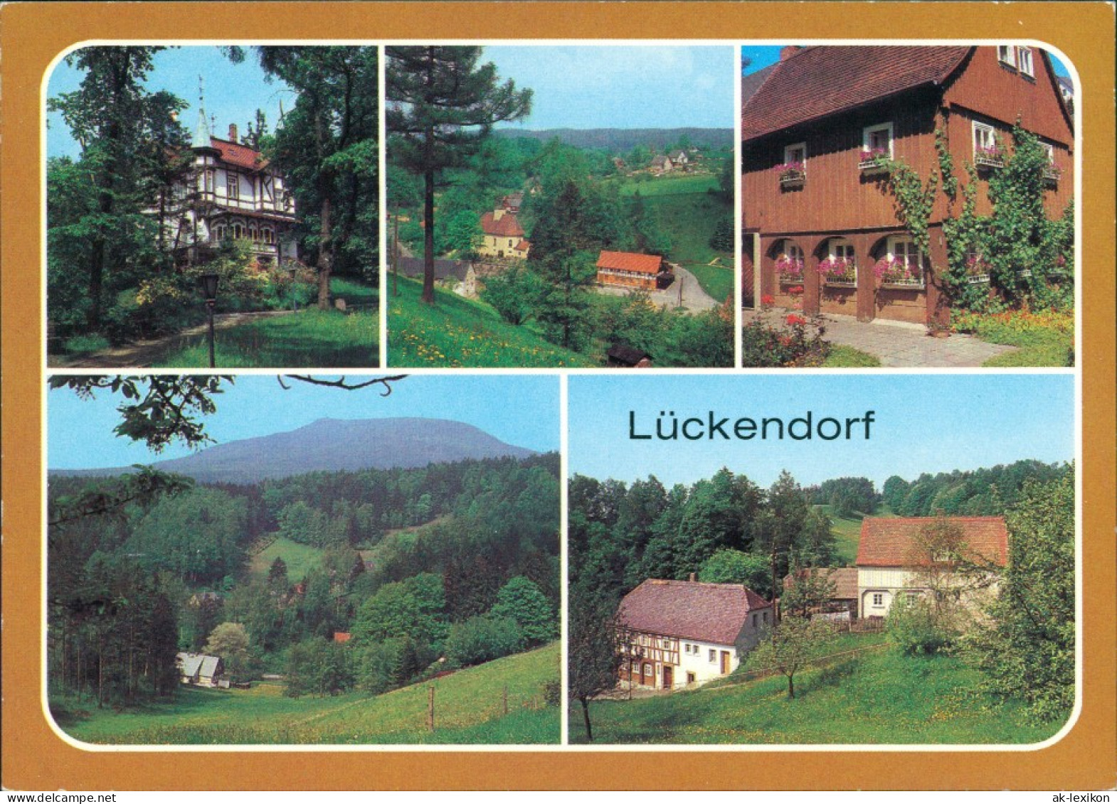 Lückendorf-Oybin Kulturhaus, Teilansicht, Umgebindehaus, Hochwald, Panorama 1983 - Oybin