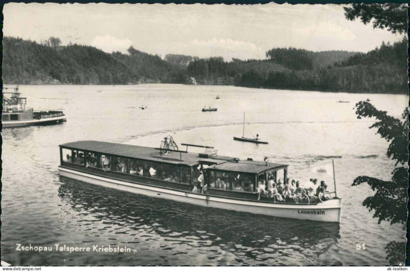 Lauenhain-Mittweida Talsperre Kriebstein / Zschopautalsperre Fahrgastschiff 1961 - Mittweida