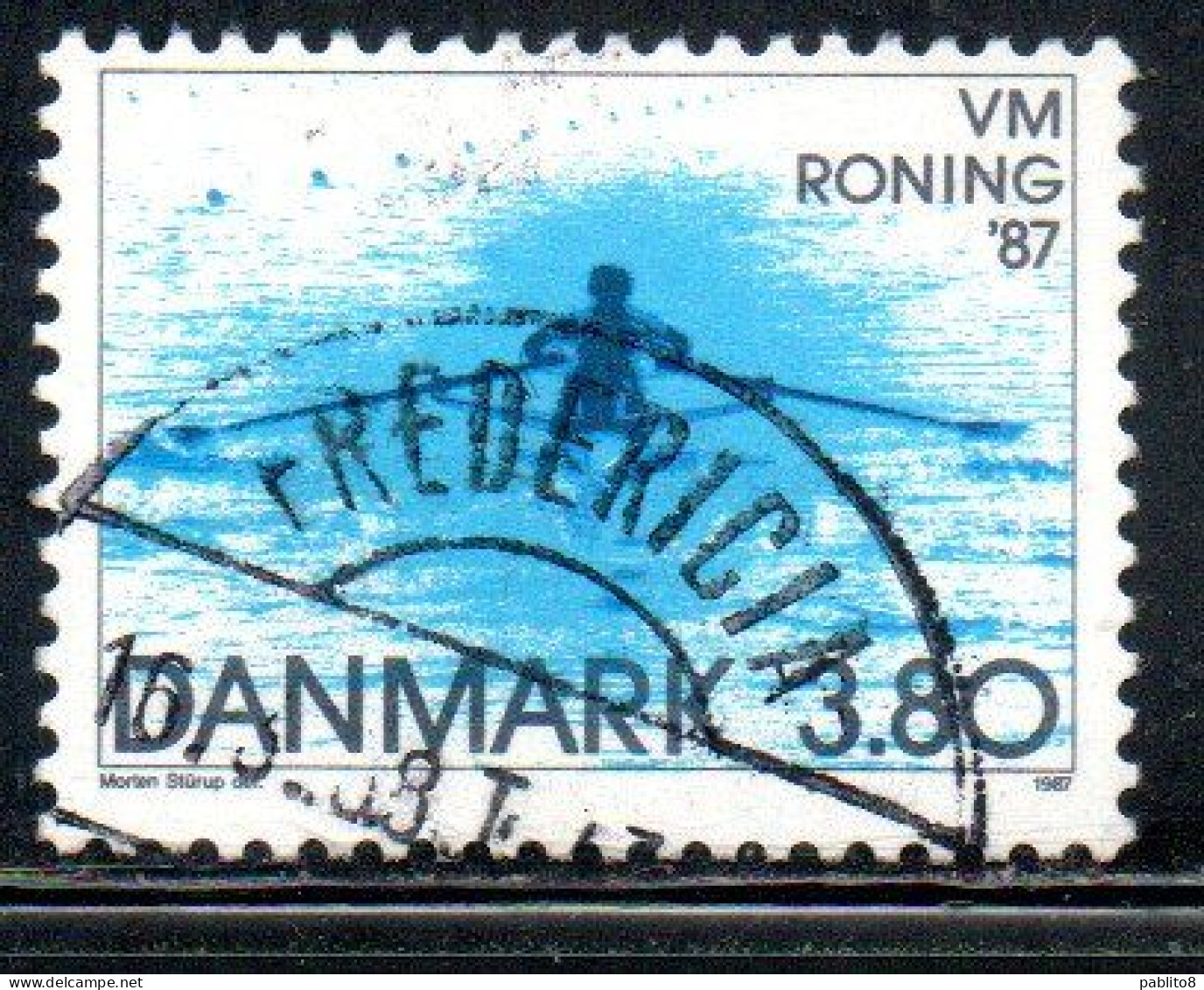 DANEMARK DANMARK DENMARK DANIMARCA 1987 WORLD ROWING CHAMPIONSHIPS 3.80k USED USATO OBLITERE' - Used Stamps