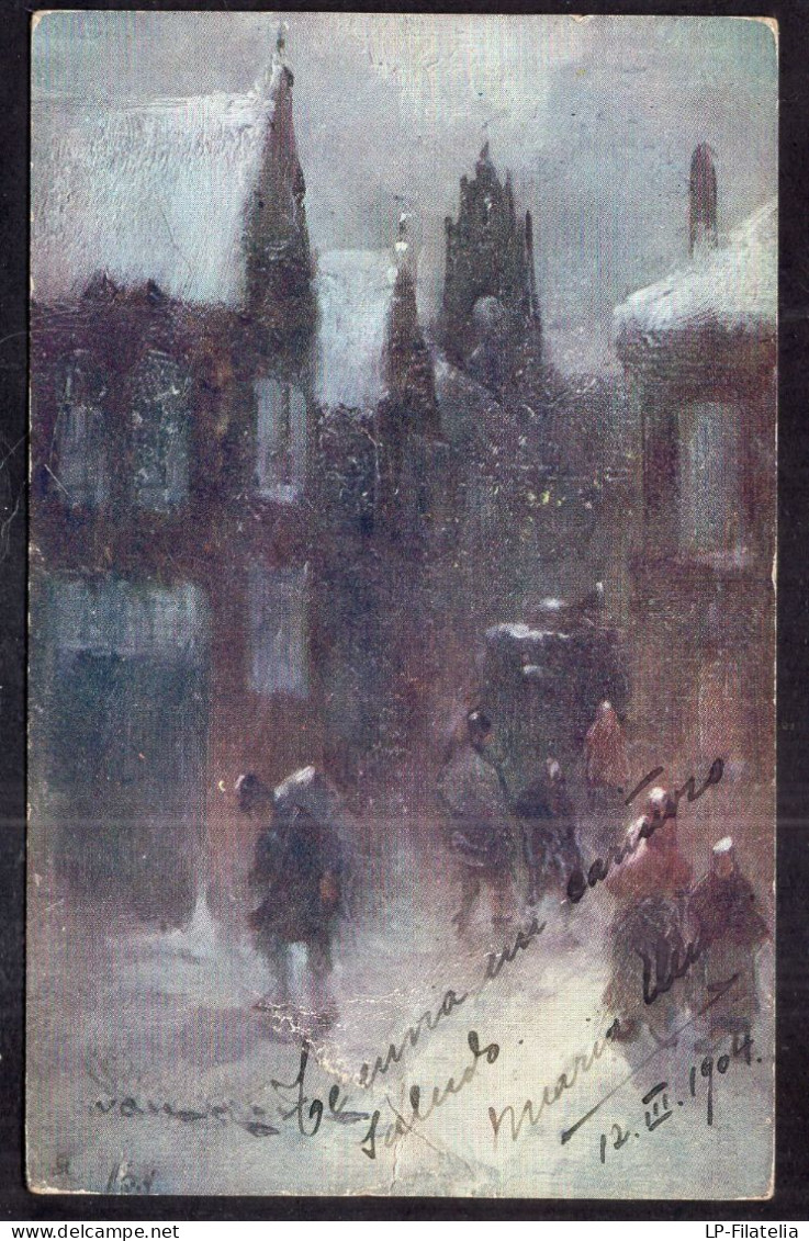 Argentina - 1904 - TuckDB Postcards - "Bleak Winter" - Paintings