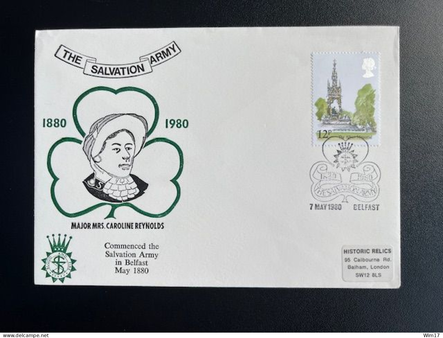 GREAT BRITAIN 1980 SPECIAL COVER SALVATION ARMY BELFAST 07-05-1980 GROOT BRITTANNIE - Covers & Documents