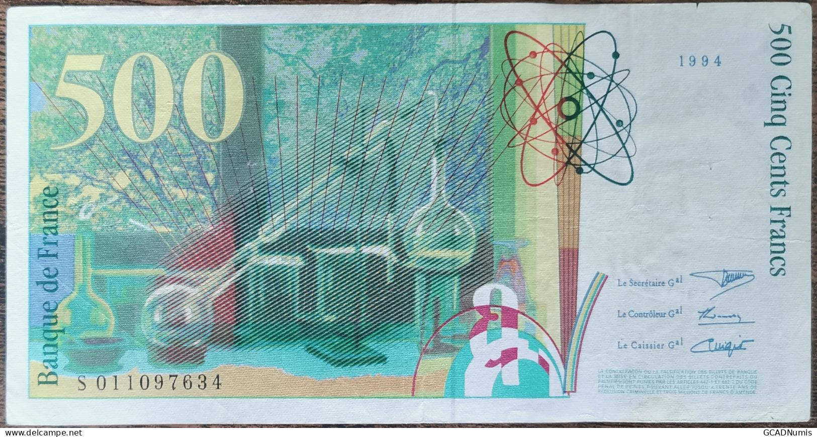 Billet De 500 Francs Pierre Et Marie CURIE 1994 FRANCE S011097634 - 500 F 1994-2000 ''Pierre Et Marie Curie''