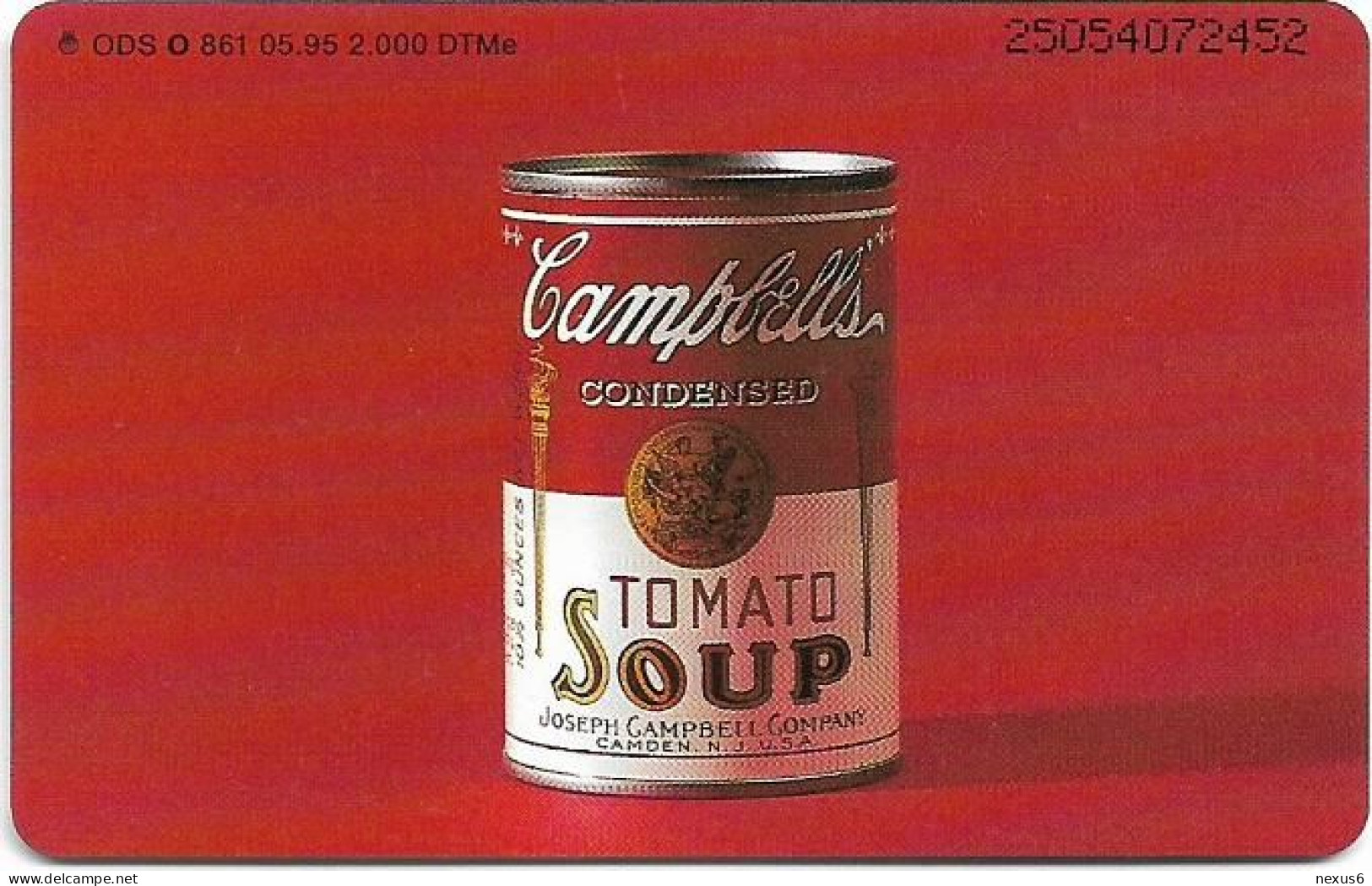 Germany - Campbell's Tomato Soup 2 - O 0861 - 05.1995, 6DM, 2.000ex, Mint - O-Series : Séries Client