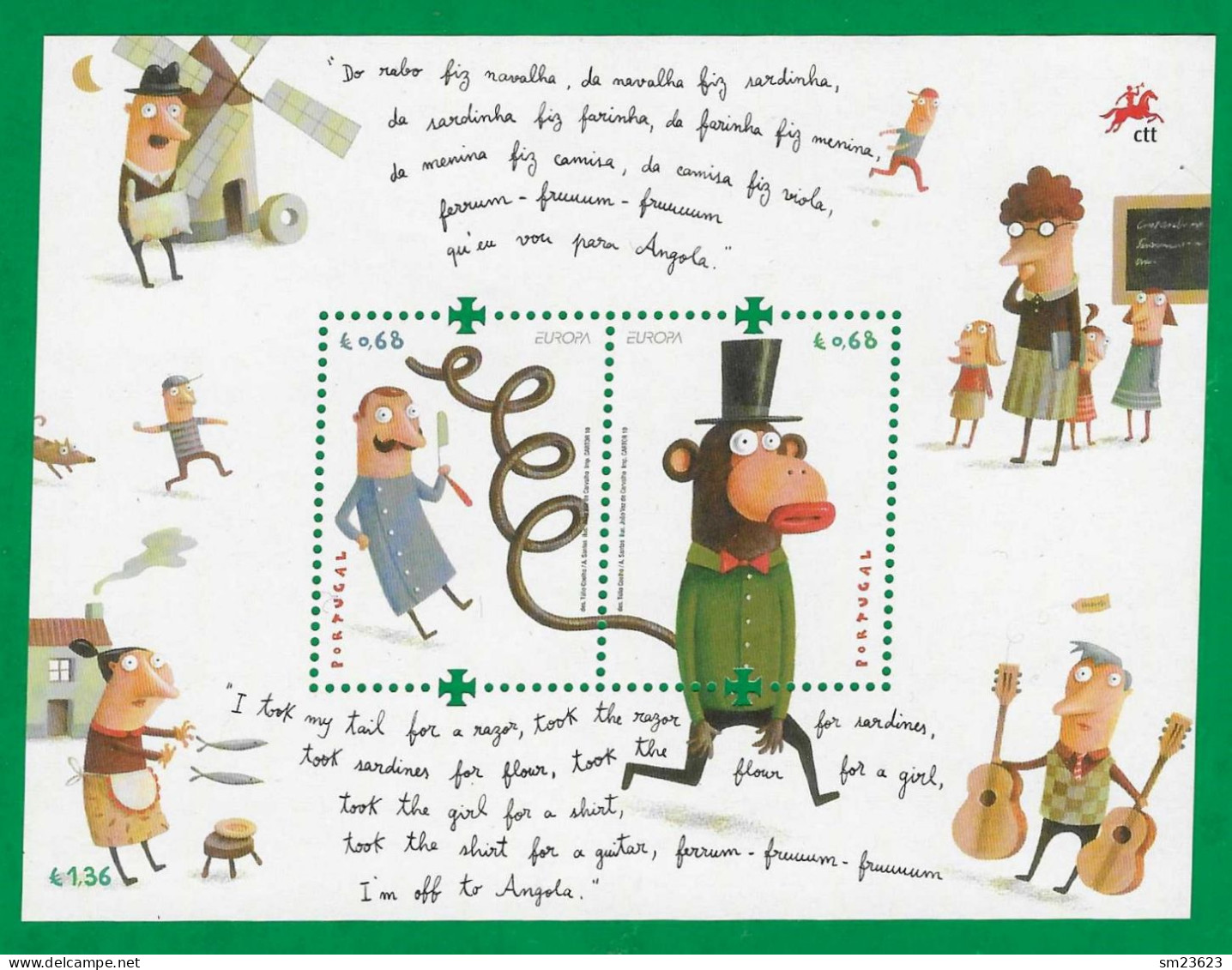 Portugal   2010  Mi.Nr. Block 297 (3509/3510) , EUROPA CEPT / Kinderbücher - Postfrisch / MNH / (**) - 2010