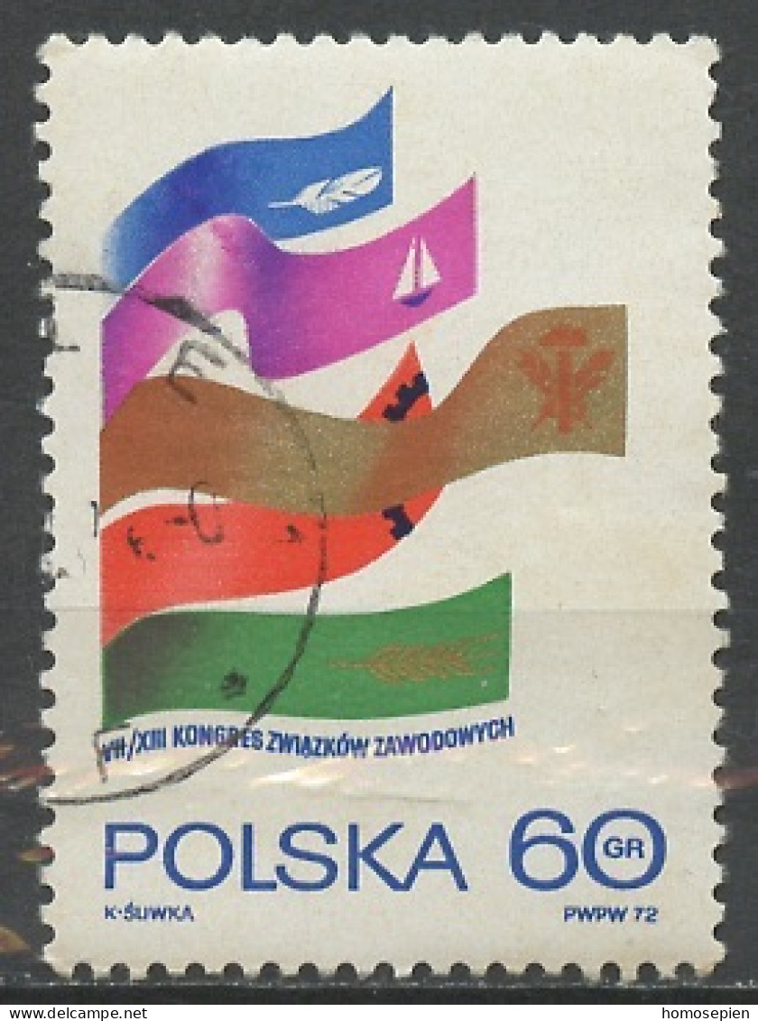 Pologne - Poland - Polen 1972 Y&T N°2049 - Michel N°2203 (o) - 60g Congrès Des Syndicats - Oblitérés