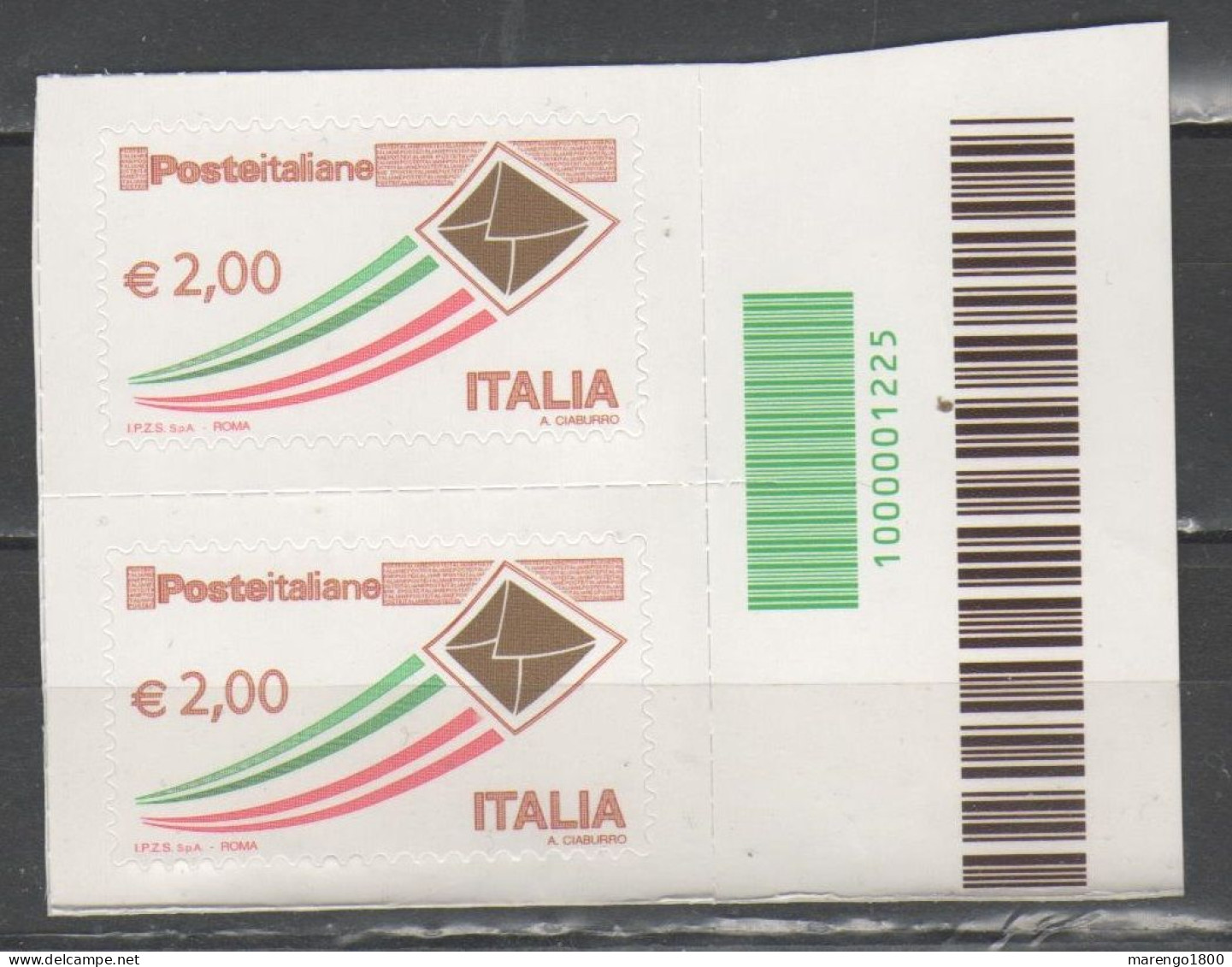 ITALIA 2009 - Ordinaria € 2,00 (coppia) Con Codice A Barre - Bar Codes