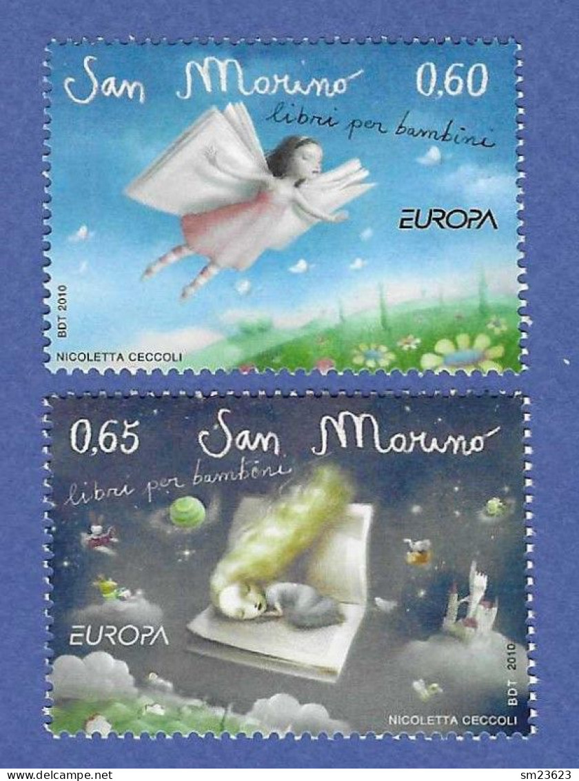 San Marino  2010  Mi.Nr. 2433 / 2434 , EUROPA CEPT / Kinderbücher - Postfrisch / MNH / (**) - 2010