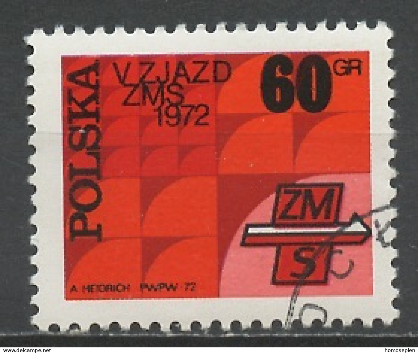 Pologne - Poland - Polen 1972 Y&T N°2055 - Michel N°2211 (o) - 60g Union Des Jeunesses Socialistes - Oblitérés