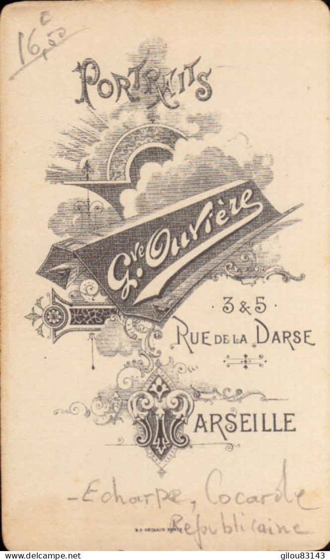 CDV, Patriotique, Femmes, Echarpe, Cocarde Republicaine - Other & Unclassified