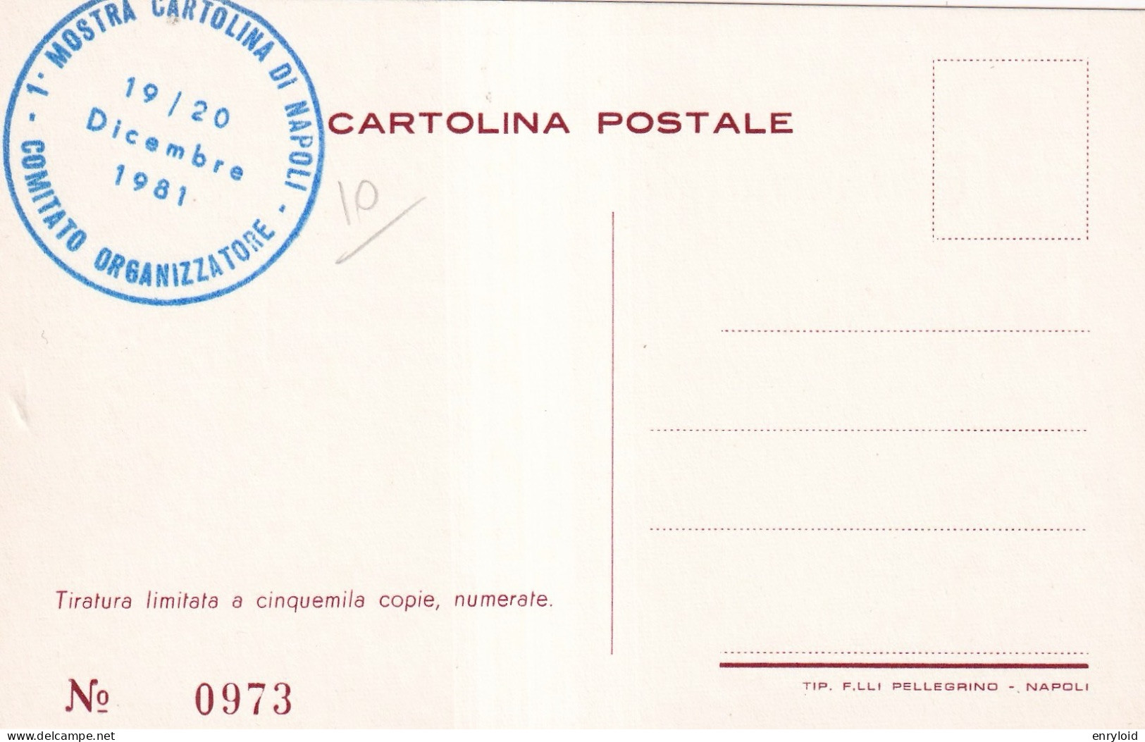 Prima Mostra Della Cartolina Di Napoli - Sonstige & Ohne Zuordnung
