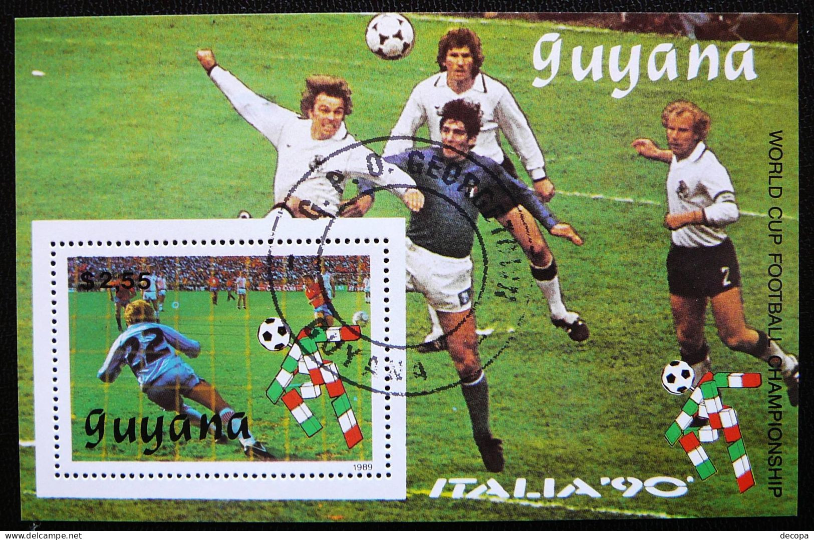 (dcbv-012)  Guyana    Mi Bloc 59 - 1990 – Italia