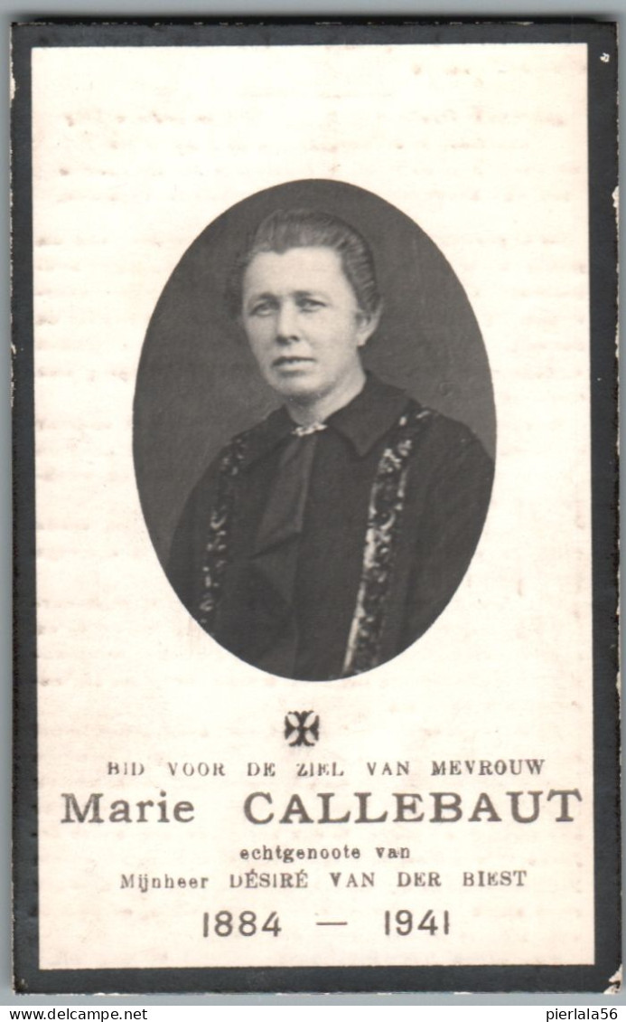 Bidprentje Haaltert - Callebaut Marie (1884-1941) - Images Religieuses