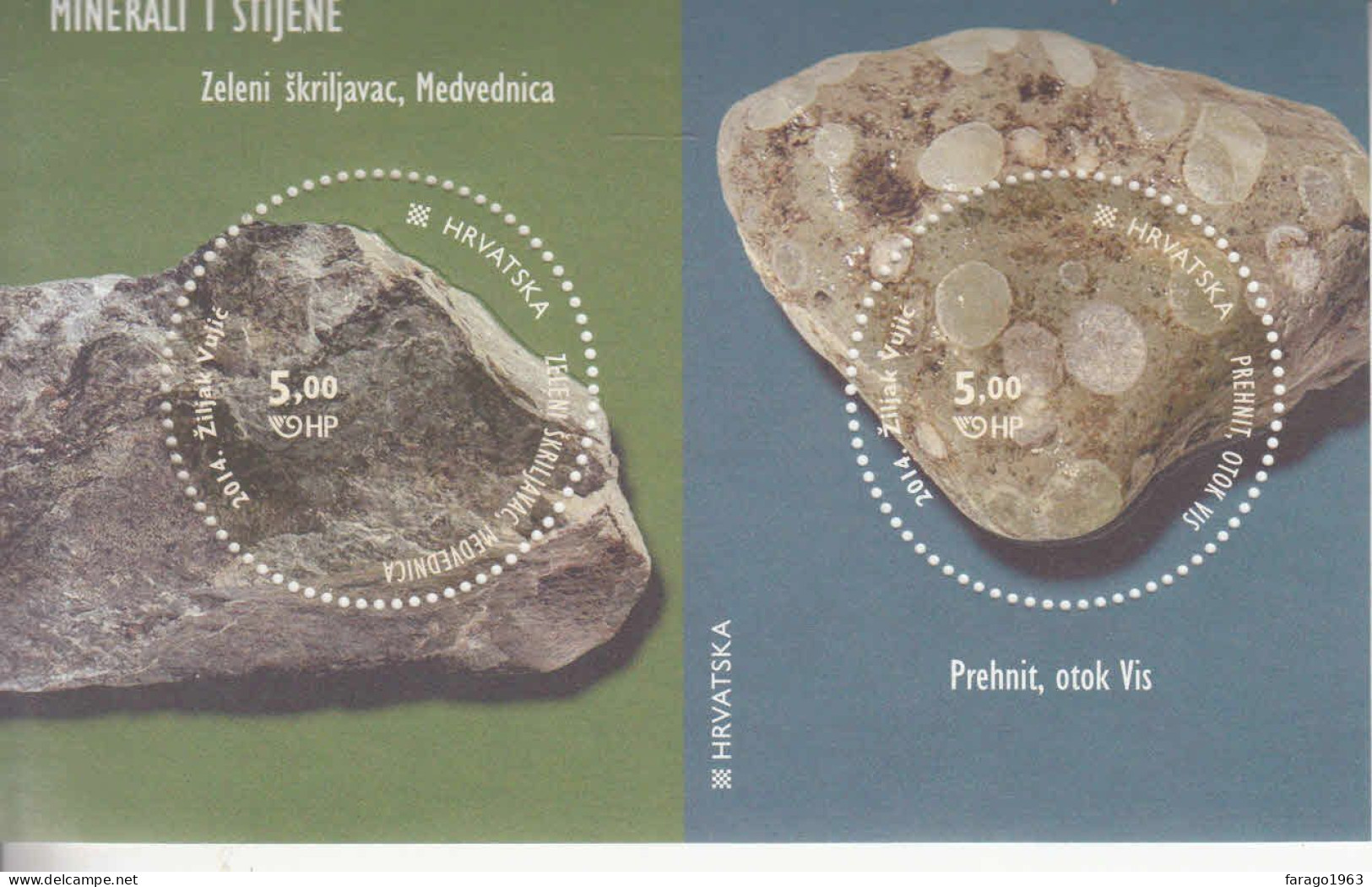 2014 Croatia Minerals Geology Stijene Souvenir Sheet MNH - Croazia