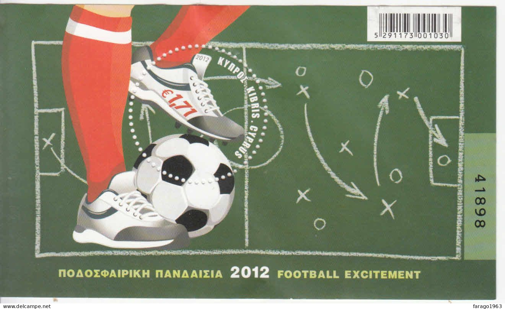 2012 Cyprus Football Excitement Souvenir Sheet MNH - Unused Stamps