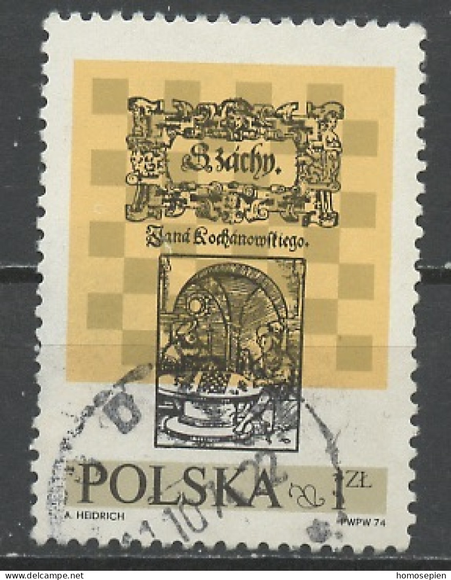 Pologne - Poland - Polen 1974 Y&T N°2162 - Michel N°2322 (o) - 1z Festival D'échec - Gebraucht