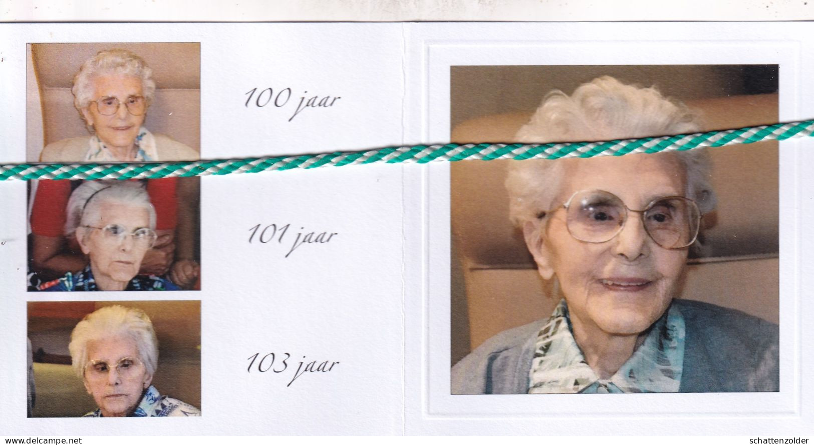 Liza Maria De Vuyst-Uyttendaele, Lede 1916, 2019. Honderdjarige. Foto - Obituary Notices