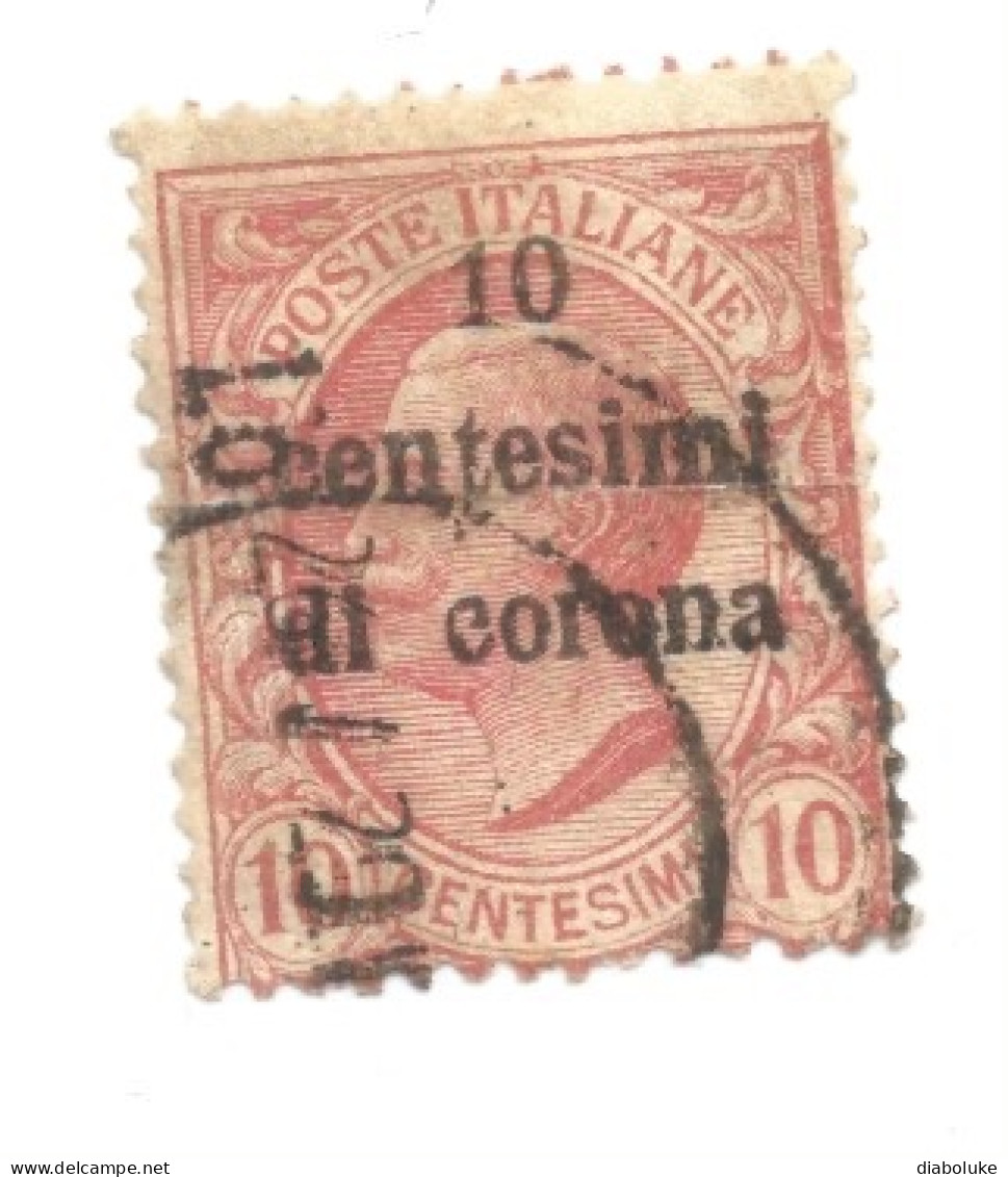 (COLONIE E POSSEDIMENTI) 1919, TRENTO E TRIESTE, SOVRASTAMPATI, 10c - Francobollo Usato (CAT. SASSONE N.4) - Trente & Trieste