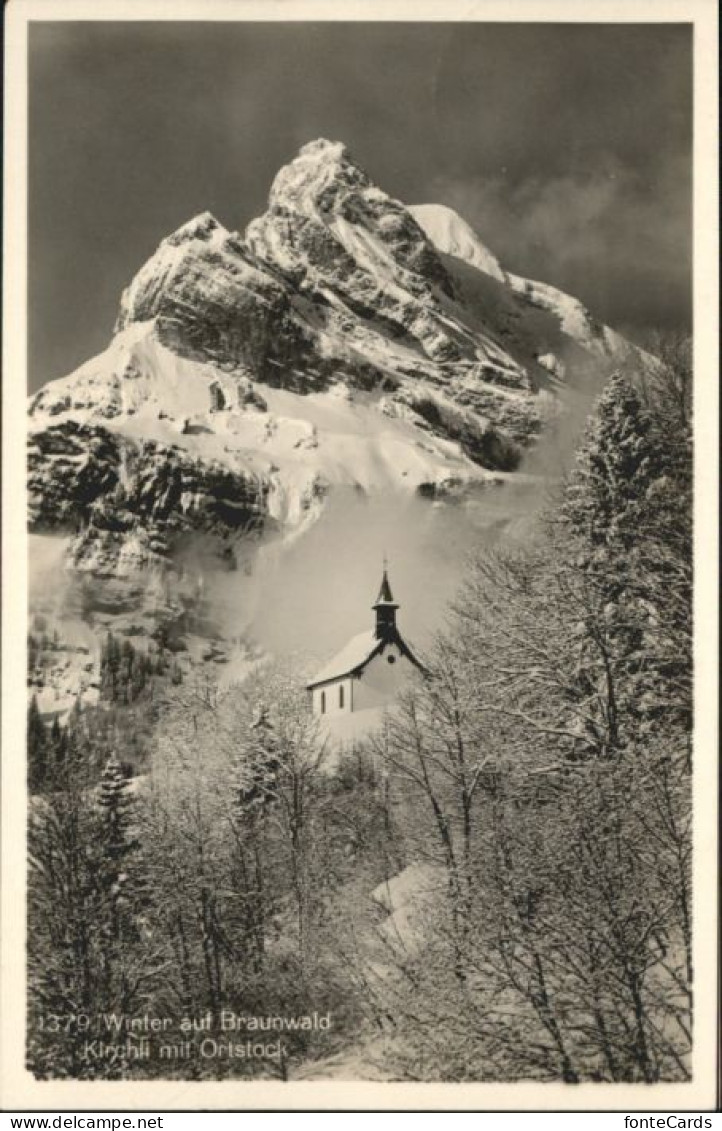 10803026 Braunwald GL Braunwald Winter Kirche Ortstock X Braunwald - Other & Unclassified