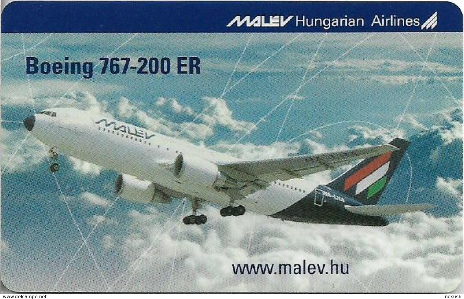 Hungary - Matáv - Barangolo MALÉV II - Boeing 767-200 ER, 12.2003, Remote Mem. 400Ft, 3.200ex, Used - Hongrie