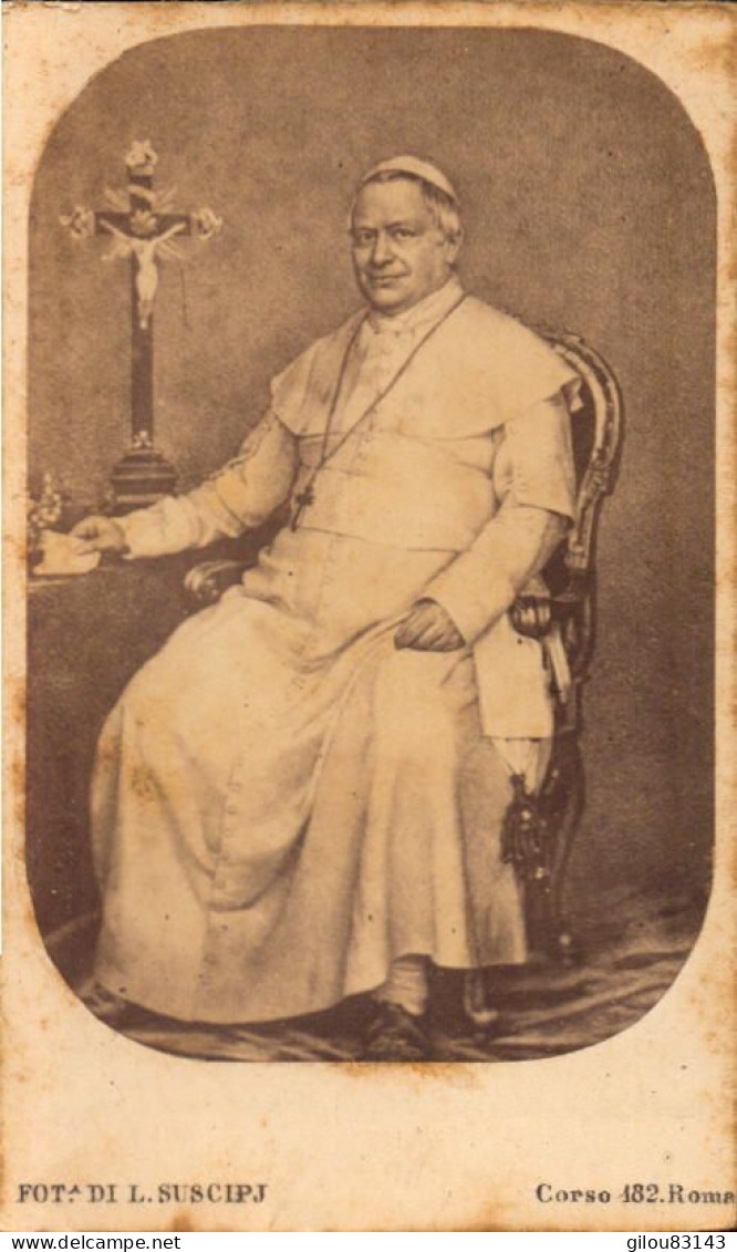 CDV, Rome, Pape Pie IX, Photo L. Suscipj Roma - Identified Persons