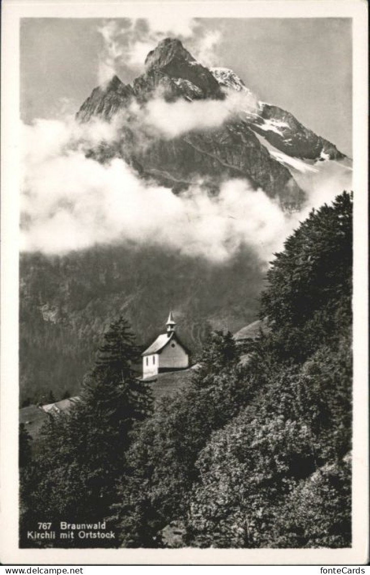 10802987 Braunwald GL Braunwald Kirche Ortstock * Braunwald - Sonstige & Ohne Zuordnung