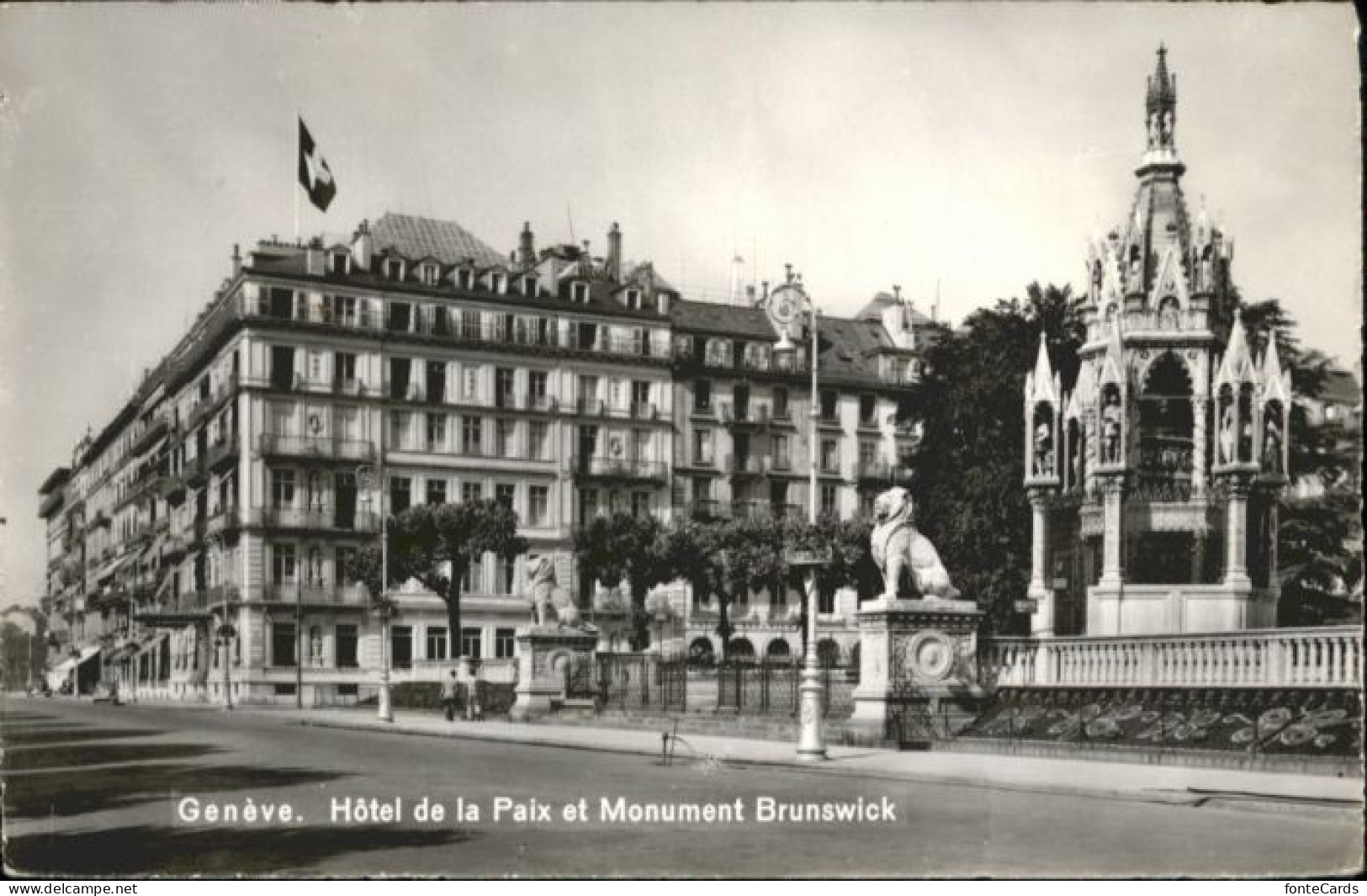 10802981 Genf GE Genf Hotel De La Paix Denkmal Brunswick *  - Sonstige & Ohne Zuordnung