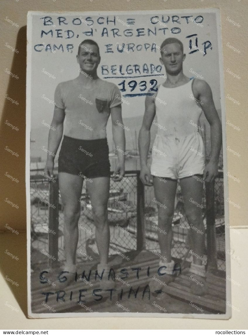Trieste S. Ginnastica Triestina BROSCH-CURTO II° Posto Campionati Di Europa Belgrado 1932 - Rudersport
