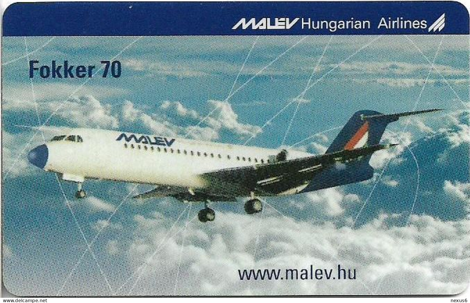 Hungary - Matáv - Barangolo MALÉV II - MALÉV Fokker 70, 12.2003, Remote Mem. 400Ft, 3.200ex, Used - Hongrie