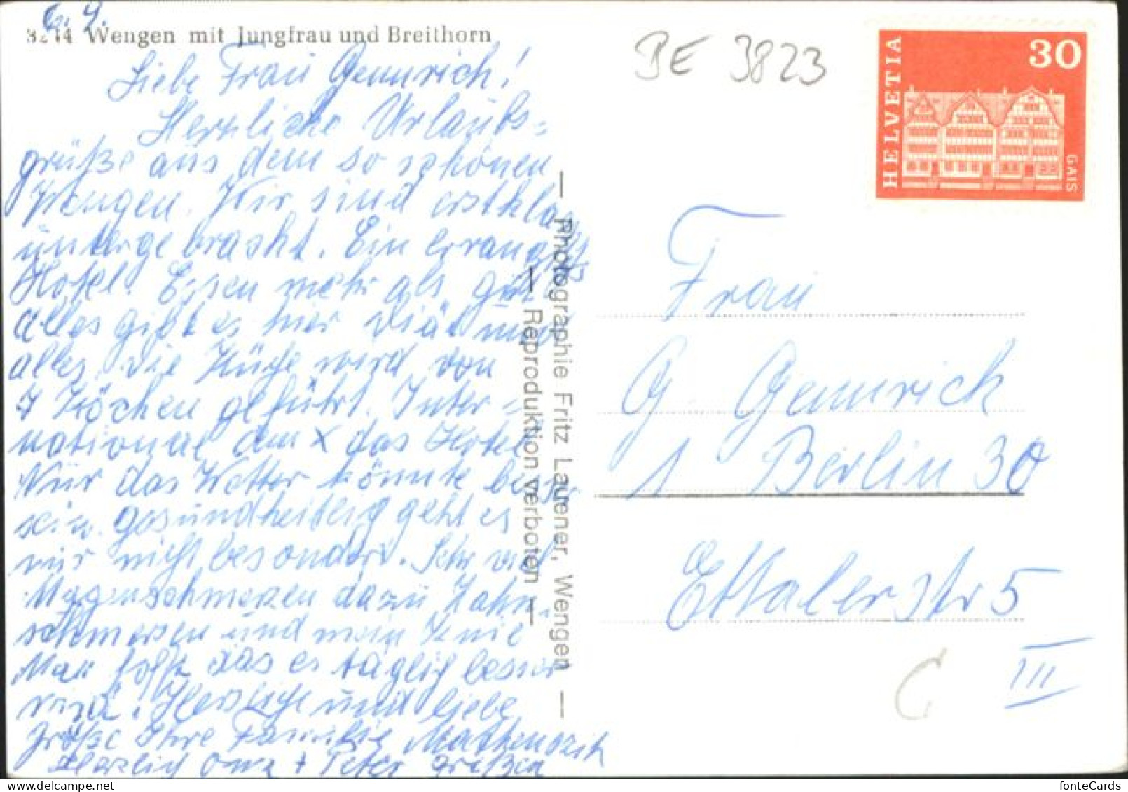 10802955 Wengen__BE Wengen Jungfrau Breithorn X - Other & Unclassified