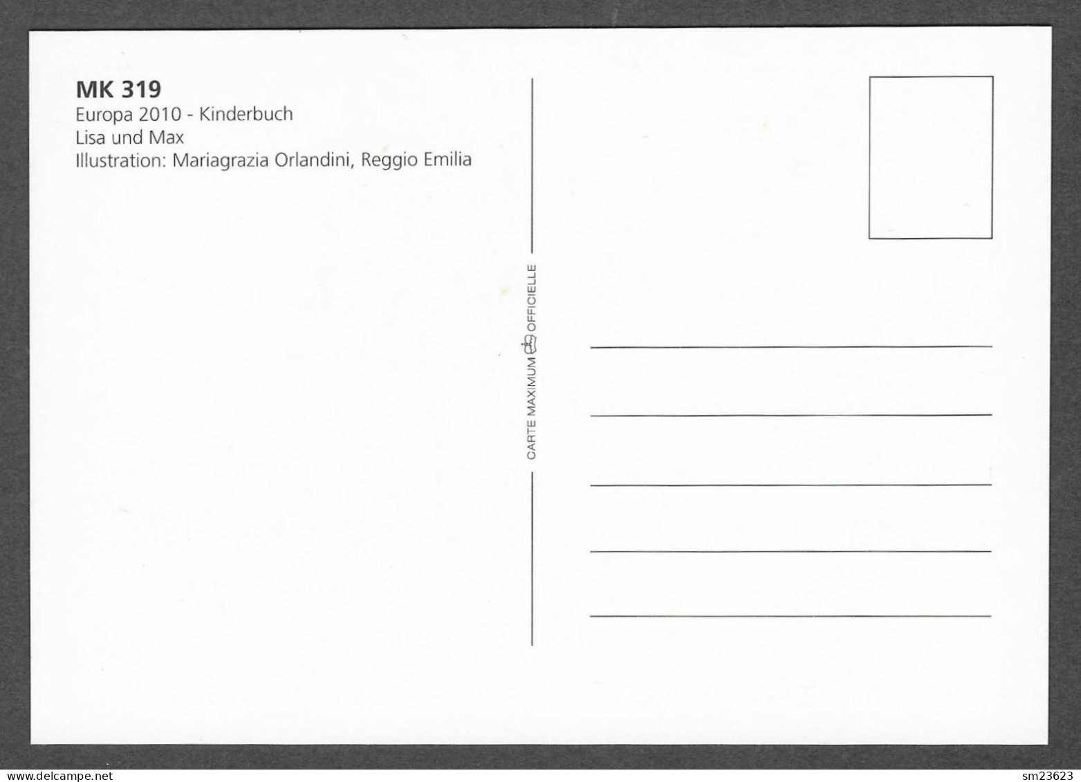 Liechtenstein 2010  Mi.Nr. 1563 , EUROPA  CEPT / Kinderbücher - Maximum Card - Stempel Vaduz 6. September 2010 - 2010
